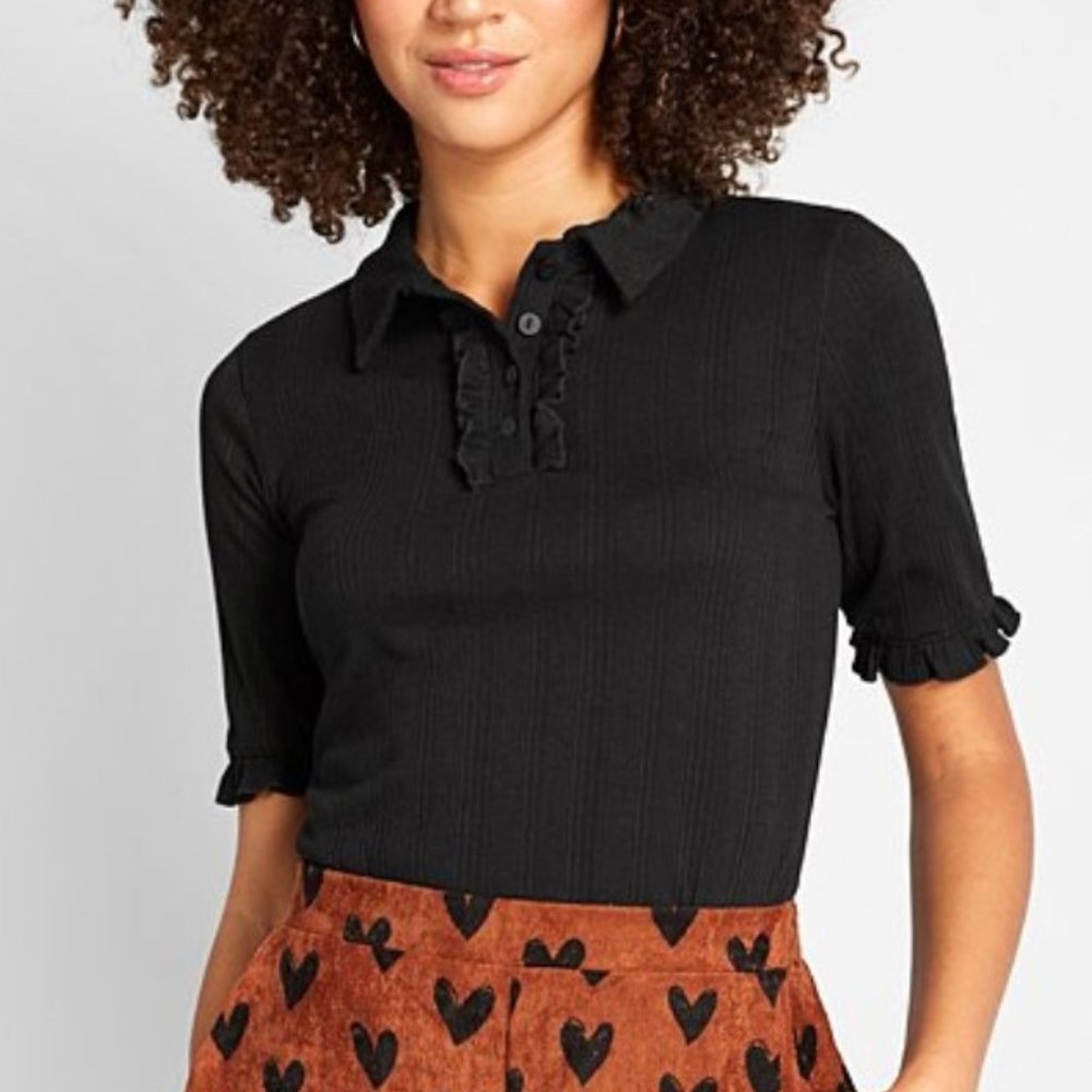 ModCloth Ribbed Polo